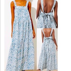 Loft beach floral tiered maxi dress!